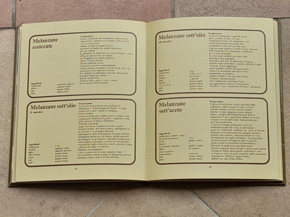 VERDURE SOTTOVETRO. ANGELO SORZIO. F.LLI FABBRI EDITORI.  CONSERVATUTTO. 4° RISTAMPA 1976.