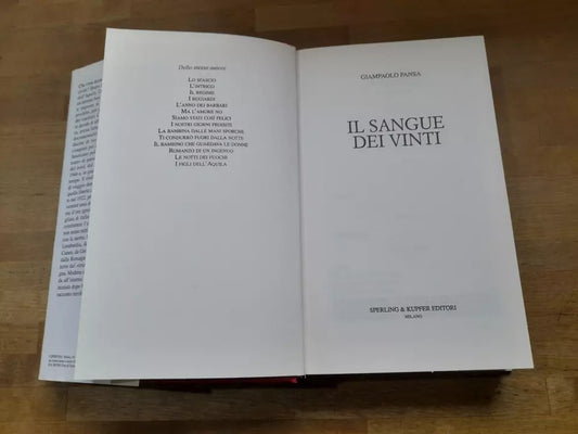 IL SANGUE DEI VINTI. GIAMPAOLO PANSA. SPERLING & KUPFER EDITORI. COLLANA: "SAGGI" STORIA. 5° EDIZIONE 2003.