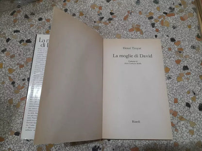 LA MOGLIE DI DAVID. HENRI TROYAT. RIZZOLI EDITORE. 1° EDIZIONE 1991. COLLANA: LA SCALA.