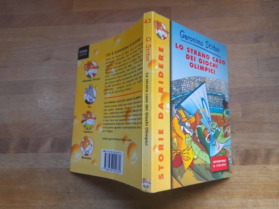 GERONIMO STILTON LO STRANO CASO DEI GIOCHI OLIMPICI. COLLANA: STORIE DA RIDERE 43. PIEMME JUNIOR EDIZIONI. 1° EDIZIONE 2004.