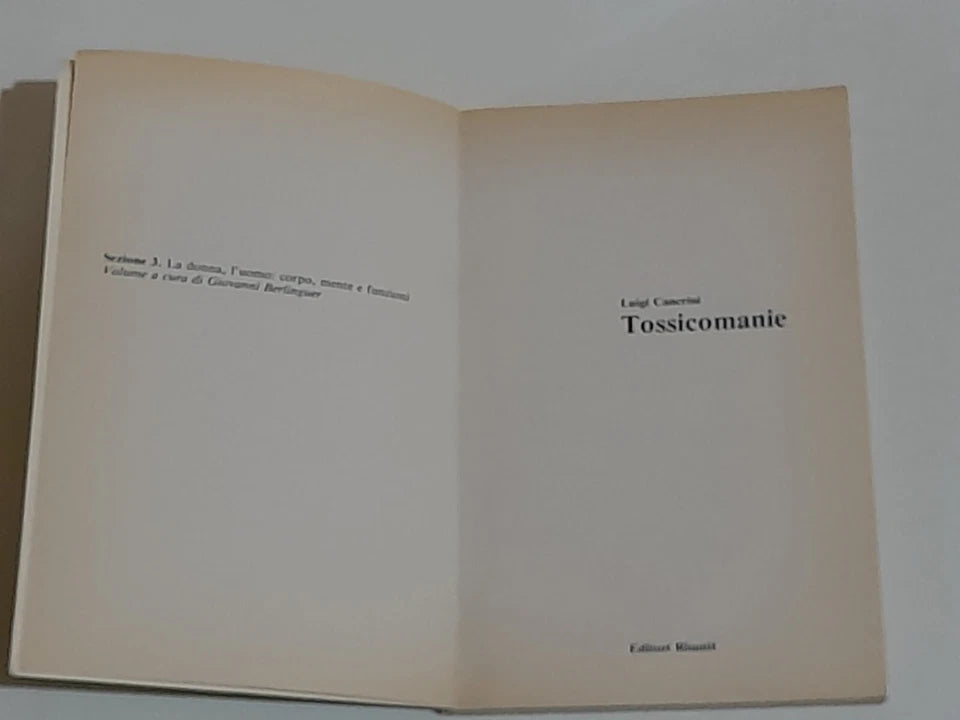 TOSSICOMANIE. LUIGI CANCRINI. EDITORI RIUNITI. 1° EDIZIONE 1980. COLLANA: LIBRI DI BASE 11, SEZIONE 3.