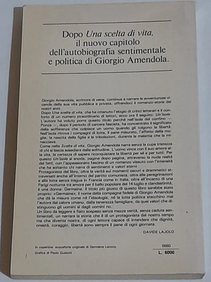 UN'ISOLA. GIORGIO AMENDOLA. RIZZOLI EDITORE. 1° EDIZIONE APRILE 1980.