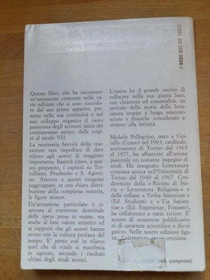 LETTERATURA LATINA CRISTIANA. MICHELE PELLEGRINO. EDIZIONI STUDIUM. COLLANA: NUOVA UNIVERSALE STUDIUM 45. RISTAMPA GENNAIO 1985.