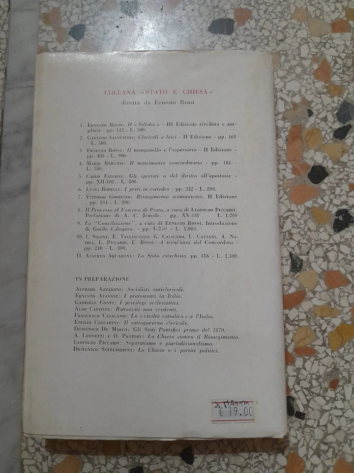 LO STATO CATECHISTA. ALBERTO AQUARONE. PARENTI EDITORE. 1° EDIZIONE 1961. COLLANA: STATO E CHIESA XI.