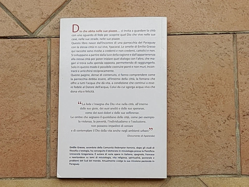 ...DIO CHE ABITA NELLE SUE PIAZZE...COSTRUIRE PONTI NON MURI. EMILIO GRASSO. CENTRO STUDI REDEMPTOR HOMINIS. 1° EDIZIONE 2018.