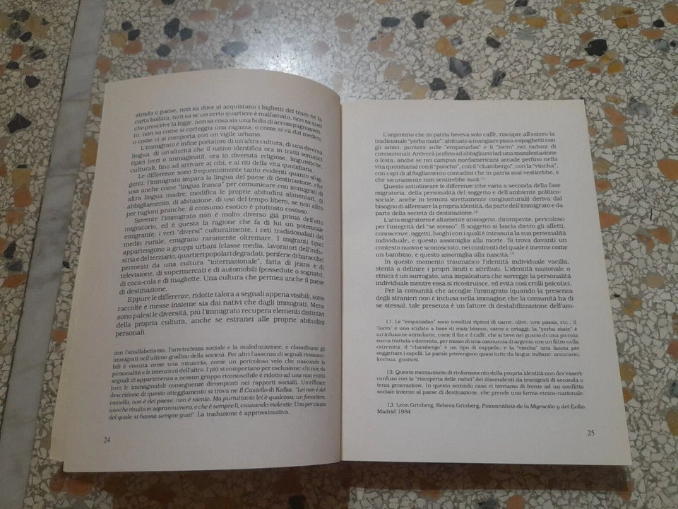 GLI ARGENTINI IN ITALIA. A CURA DI JOSE' LUIS RHI SAUSI E MIGUEL ANGEL GARCIA. BIBLIOTECA UNIVERSALE SYNERGON. COLLANA: RICERCA DELL'ARCS - ARCI CULTURA E SVILUPPO. 1° EDIZIONE 1992.
