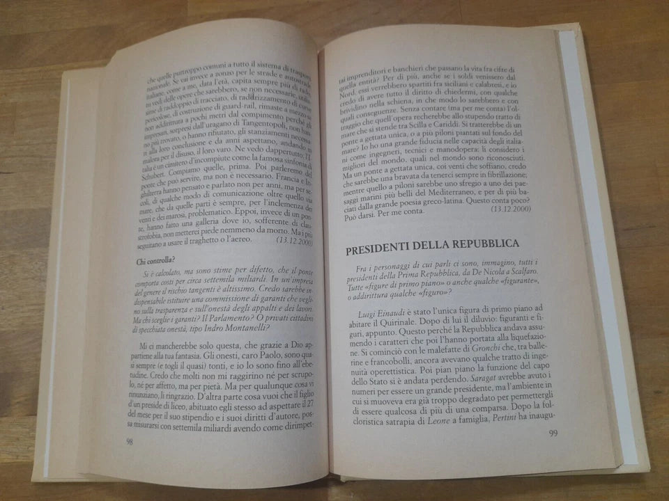 CARO INDRO... DIALOGHI DI MONTANELLI 1993-2001. PAOLO OCCHIPINTI. EDIZIONE RCS 2002.