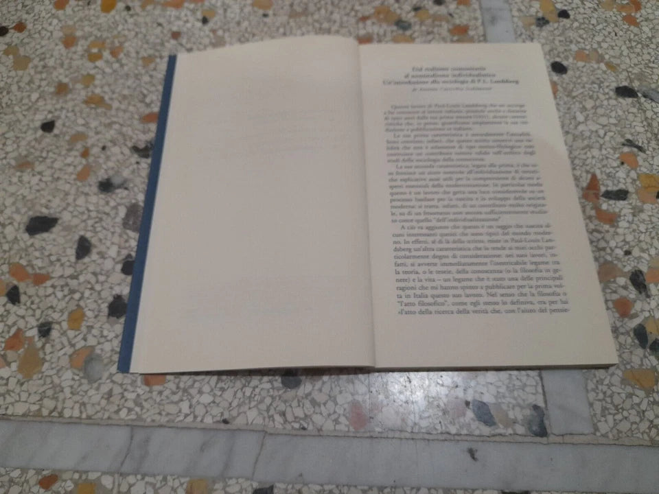 TEORIA SOCIOLOGICA DELLA CONOSCENZA. PAUL-LOUIS LANDSBERG. IPERMEDIUM LIBRI. COLLANA: MICROLOGIE 1. RISTAMPA 2003.