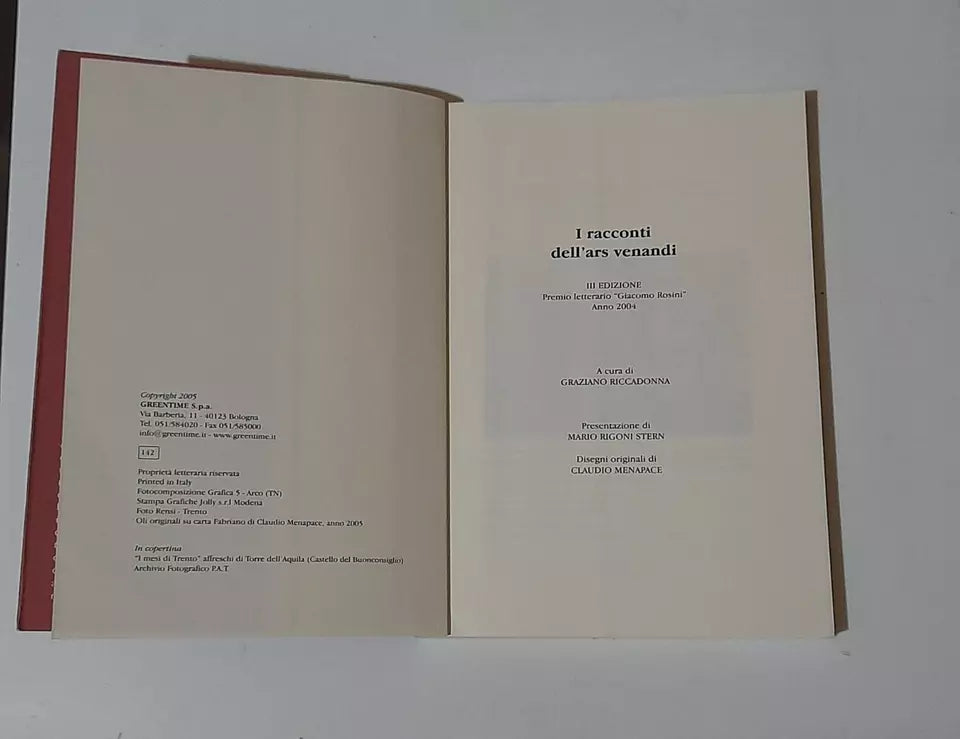 I RACCONTI DELL'ARS VENANDI VOLUME 3.  GRAZIANO RICCADONNA. GREENTIME EDIZIONI. 3° EDIZIONE 2005.