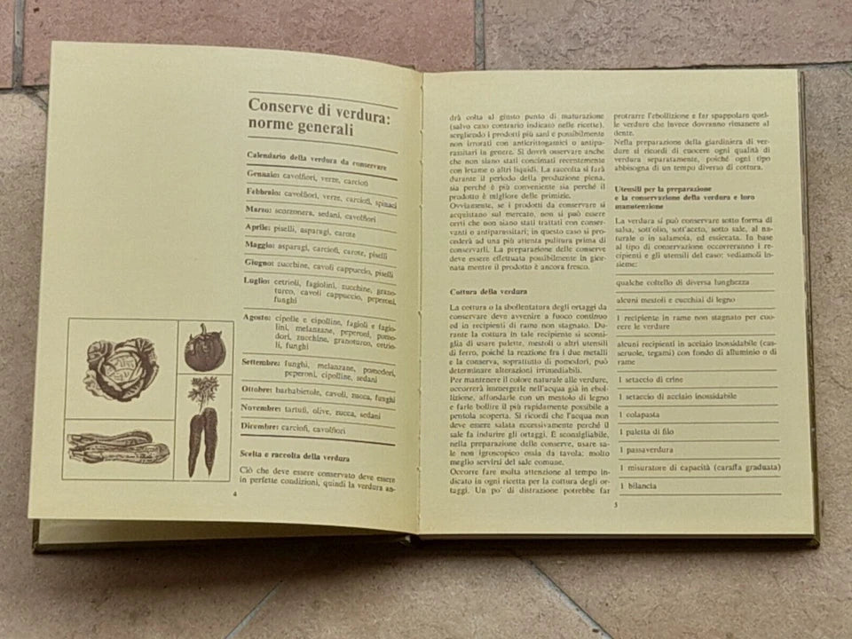 VERDURE SOTTOVETRO. ANGELO SORZIO. F.LLI FABBRI EDITORI.  CONSERVATUTTO. 4° RISTAMPA 1976.