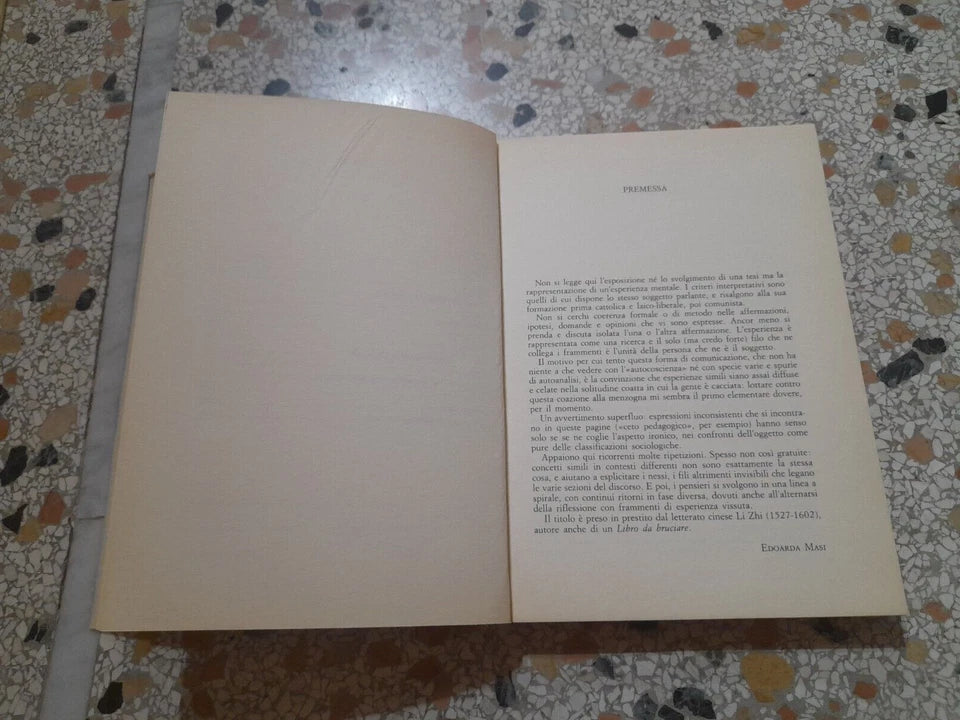 IL LIBRO DA NASCONDERE. EDOARDA MASI. MARIETTI EDITRICE. COLLANA DI SAGGISTICA 16. 2° EDIZIONE 1986.
