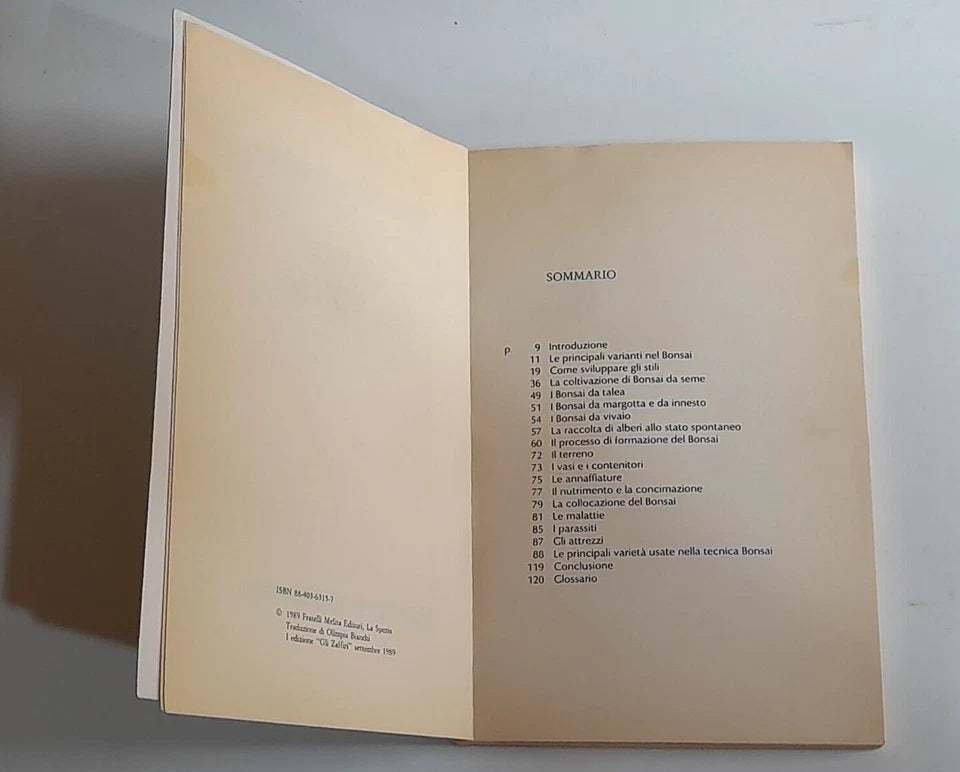 L'ARTE DEL BONSAI. STORIA E TECNICHE DELLA MILLENARIA ARTE CINO - GIAPPONESE. MELITA EDITORI. PETER ADAMS. COLLANA: GLI ZAFFIRI. 1° EDIZIONE "GLI ZAFFIRI" SETTEMBRE 1989.
