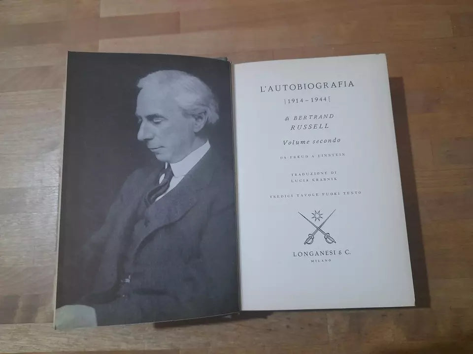 L'AUTOBIOGRAFIA DI BERTRAND RUSSEL VOLUME II: 1914-1944. LONGANESI & C EDITORI. COLLANA: "I MARMI" 55. 1° EDIZIONE 1969.