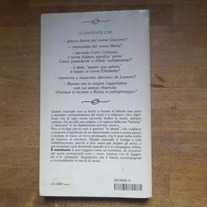 IL NOMINARIO. STEFANO BENVENUTI. OSCAR MONDADORI EDITORE. COLLANA: OSCAR MANUALI 32 . 1° EDIZIONE OSCAR MONDADRI 1980.