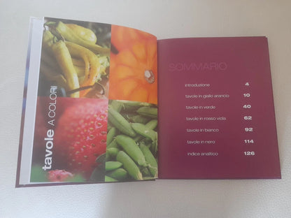 TAVOLE A COLORI. IDEE E RICETTE PER RENDERE UNICA LA TUA TAVOLA. AA.VV. FOOD EDITORE. 1° EDIZIONE 2007.  COLLANA: TUTTI GUSTI.