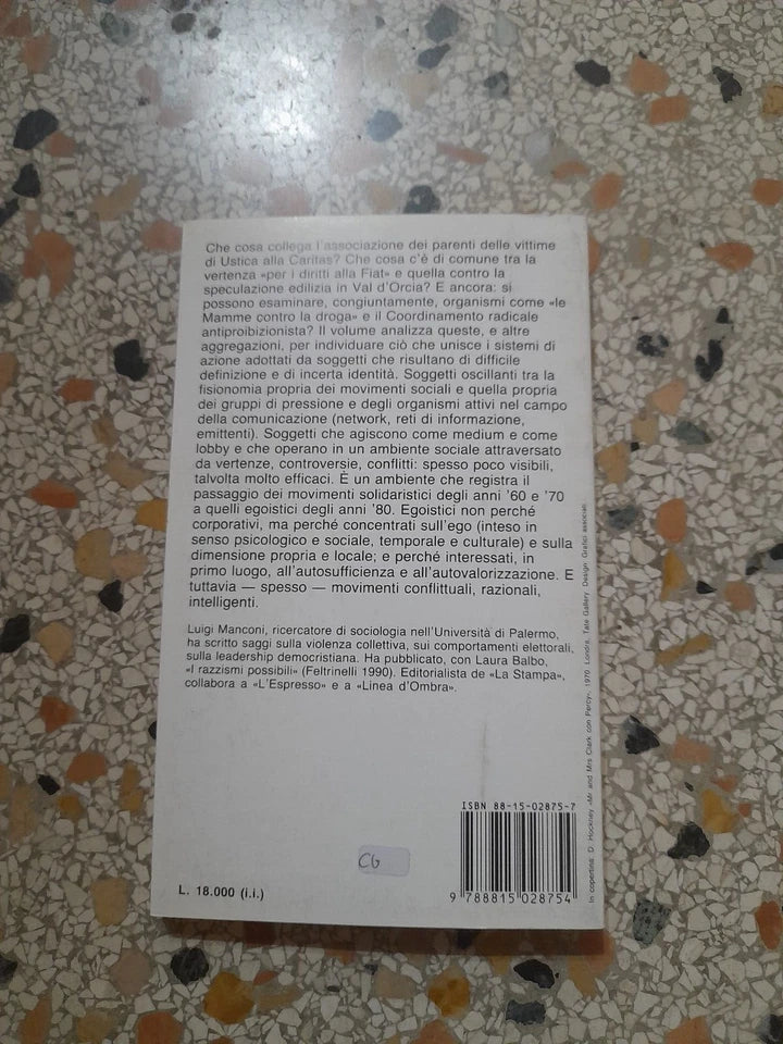 SOLIDARIETA', EGOISMO. LUIGI MANCONI. SOCIETA' EDITRICE IL MULINO. 1° EDIZIONE 1990. COLLANA: IL MULINO/CONTEMPORANEA 41.