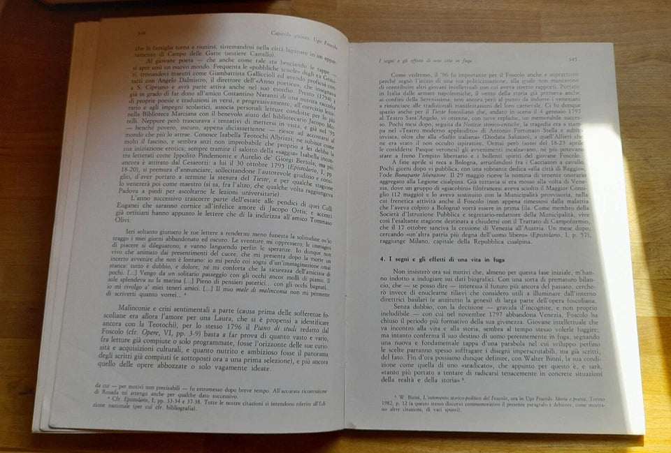STORIA LETTERARIA D'ITALIA. UGO FOSCOLO. ESTRATTO DA L'OTTOCENTO. NUOVA EDIZIONE A CURA DI ARMANDO BALDUINO. PICCIN NUOVA LIBRARIA CASA EDITRICE DR. FRANCESCO VALLARDI.