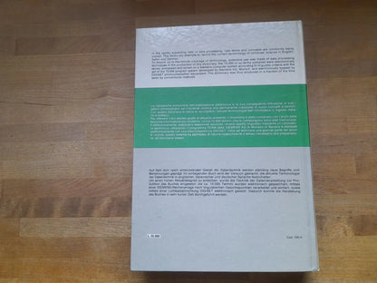 DIZIONARIO DI INFORMATICA. OTTO VOLLNHALS. GRUPPO EDITORIALE JACKSON. 1° EDIZIONE 1982. MULTILINGUA.
