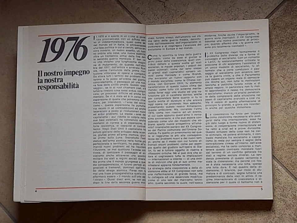 ALMANACCO PCI '76.  AA.VV. FRATELLI SPADA EDITORIALE - ROMA. 1° EDIZIONE 1976.