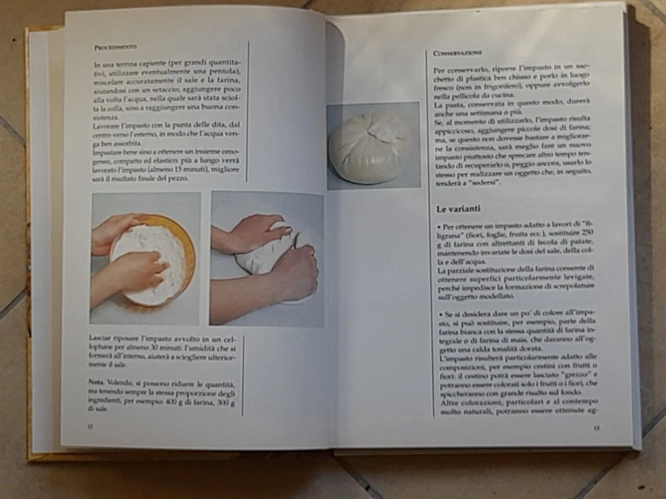 COME CREARE OGGETTI DA ARREDAMENTO IN PASTA SALATA. ELISABETTA NASCIMBENI. DE VECCHI EDITORE. RISTAMPA 1996.