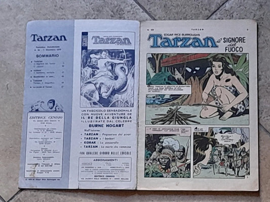 TARZAN. IL RITORNO. PERIODICO QUINDICINALE N°59. 1° DICEMBRE 1972. EDGAR RICE BURROUGHS. EDITRICE CINISIO.