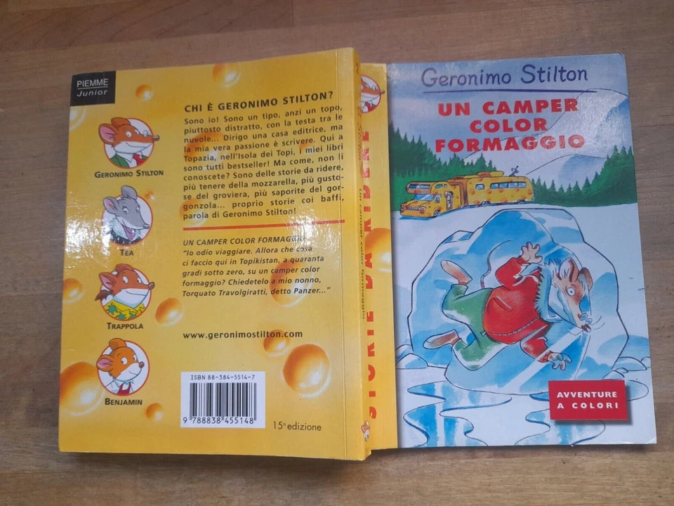 GERONIMO STILTON. UN CAMPER COLOR FORMAGGIO. COLLANA: STORIE DA RIDERE 2. PIEMME JUNIOR EDIZIONI. 1° EDIZIONE 2000.