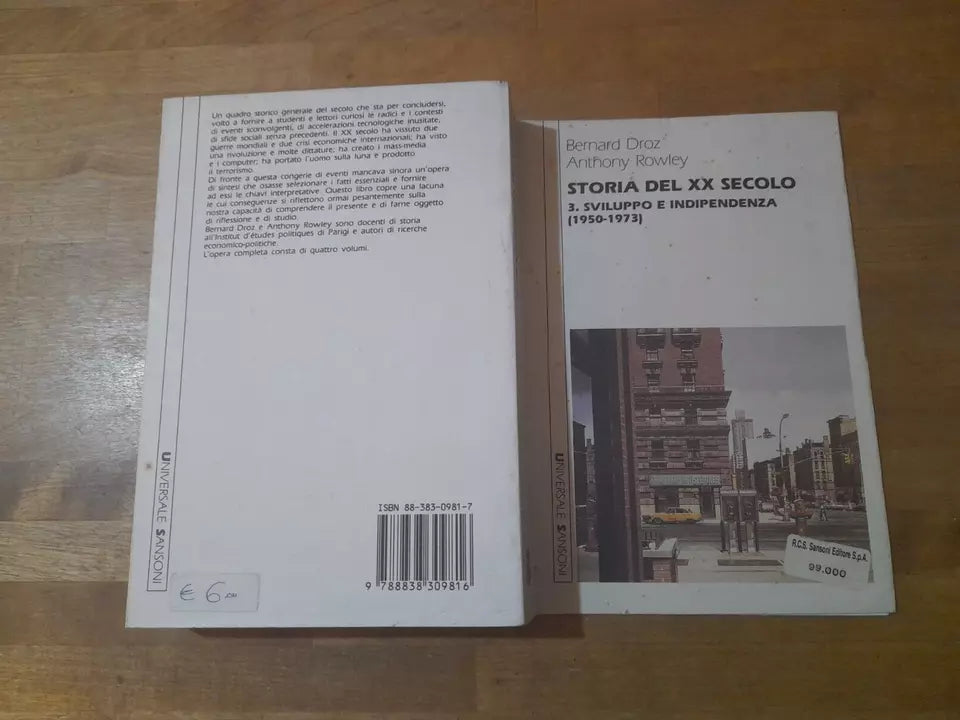 STORIA DEL XX SECOLO. 3 VOLUMI. BERNARD DRAZ - ANTHONY ROWELY. COLLANA: UNIVERSALE SANSONI. SANSONI EDITORE 1988 - 1989.