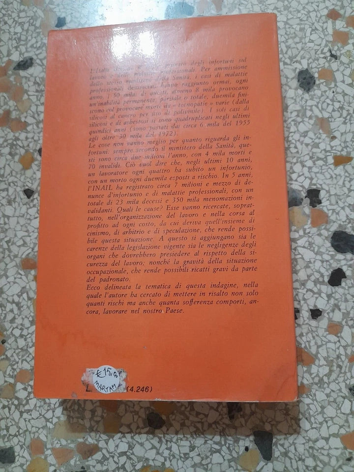 LA MORTE OPERAIA. RENZO RICCHI. GUARALDI EDITORE. COLLANA: FC/25. RISTAMPA 1974.