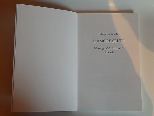 L'AMORE SEI TU. MARIAROSA GNUDI. MESSAGGI DELL'ARCANGELO MICHELE. AUTOPUBBLICAZIONE. 1° EDIZIONE 2018.