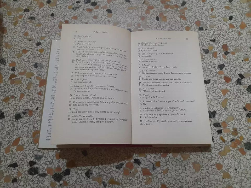 IL DITO NELL'OCCHIO INTERVISTE COI CONTEMPORANEI. ROBERTO GERVASO. RUSCONI EDITORE. 4° EDIZIONE 1978.