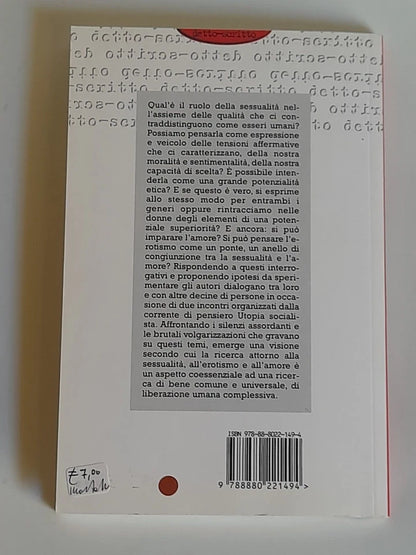 SESSUALITA', EROTISMO, AMORE. AA.VV. PROSPETTIVA EDIZIONI. 1° EDIZIONE 2009. COLLANA: DETTO-SCRITTO 3.