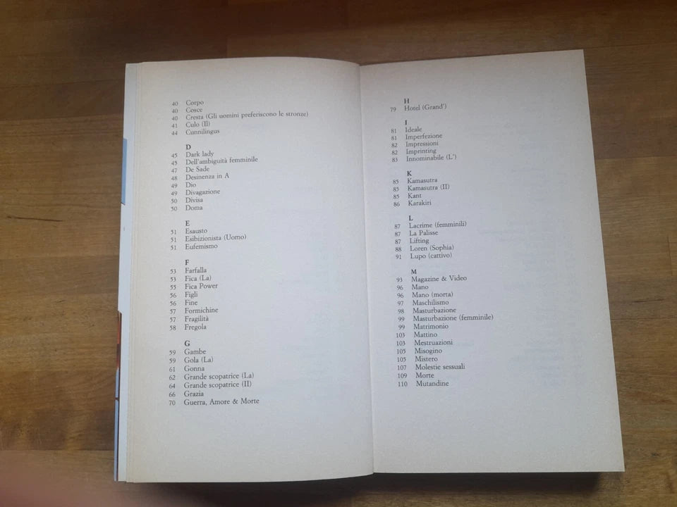 DI[ZION]ARIO EROTICO. MANUALE CONTRO LA DONNA A FAVORE DELLA FEMMINA. MASSIMO FINI. MARSILIO EDITORI. 1° EDIZIONE 2000. COLLANA: GLI SPECCHI DELLA MEMORIA .