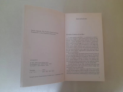 IL PROFETA SABBIA E SCHIUMA. KAHLIL GIBRAN. DEMETRA GIUNTI EDITORE, 2006. COLLANA: ACQUARELLI.