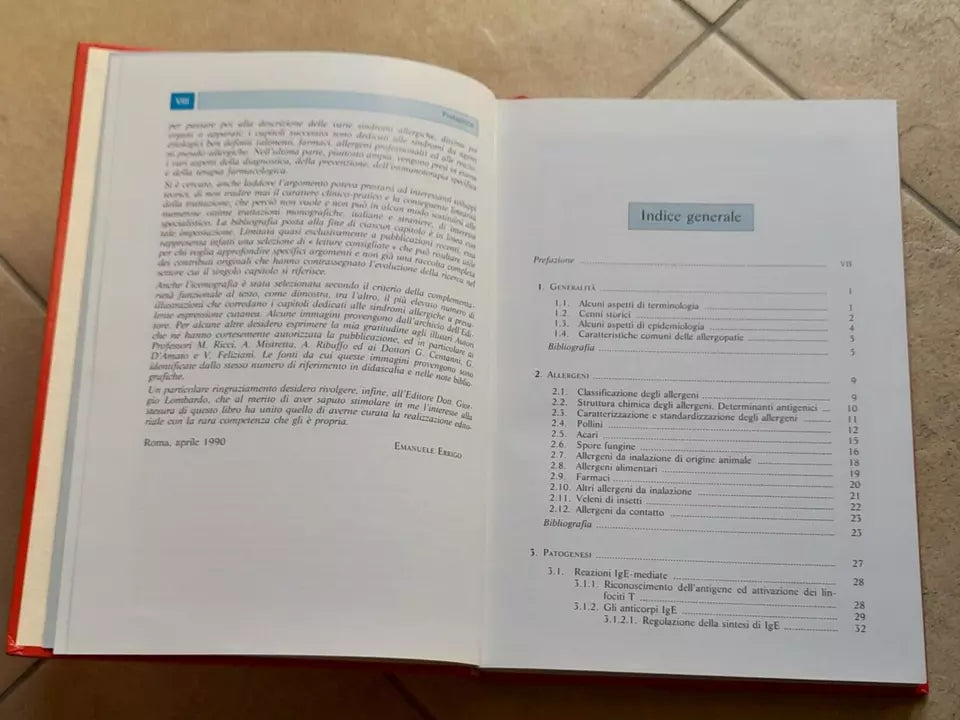 MANUALE PRATICO DI ALLERGOLOGIA. EMANUELE ERRIGO. LOMBARDO EDITORE. 1° EDIZIONE 1990.  CON 70 FIGURE, DI CUI 65 A COLORI.