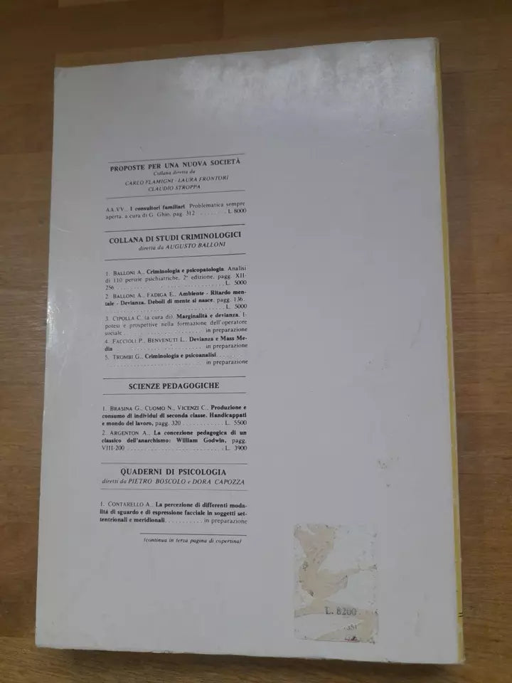 LA PERSONALITA'. NUOVI ORIENTAMENTI TEORICI. VOLUME 1: SOCIALIZZAZIONE. ERMINIO GIUS - DONATELLA CAVANNA. 2° EDIZIONE 1978. LIBRERIA EDITRICE UNIVERSITARIA  PÁTRON. COLLANA: BIBLIOTECA PÁTRON DI PSICOLOGIA 4.