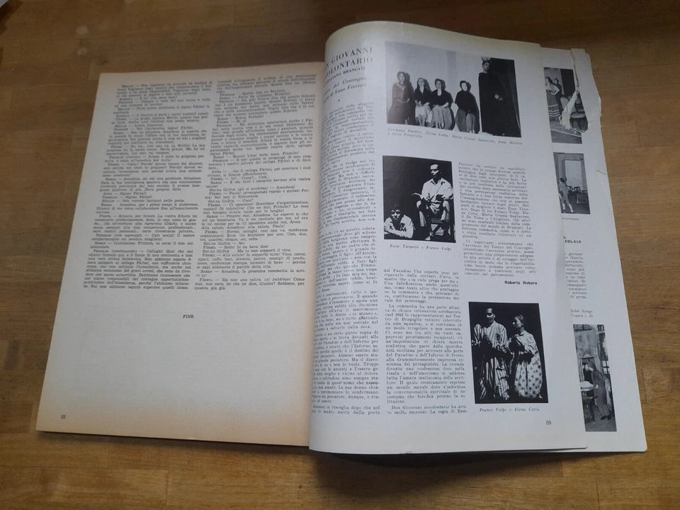 SIPARIO. ANNO UNDICESIMO. N.123-124. LUGLIO-AGOSTO 1956. RIVISTA TEATRO E CINEMA.