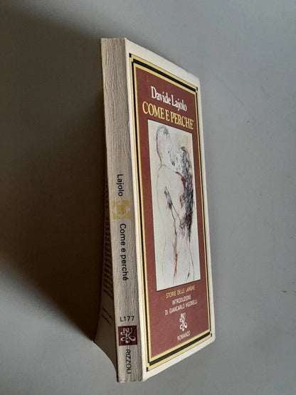 COME E PERCHE'. STORIA DELLE LANGHE. DAVIDE LAJOLO. BUR RIZZOLI EDITORE. 1° EDIZIONE BUR ROMANZI, GIUGNO 1978.