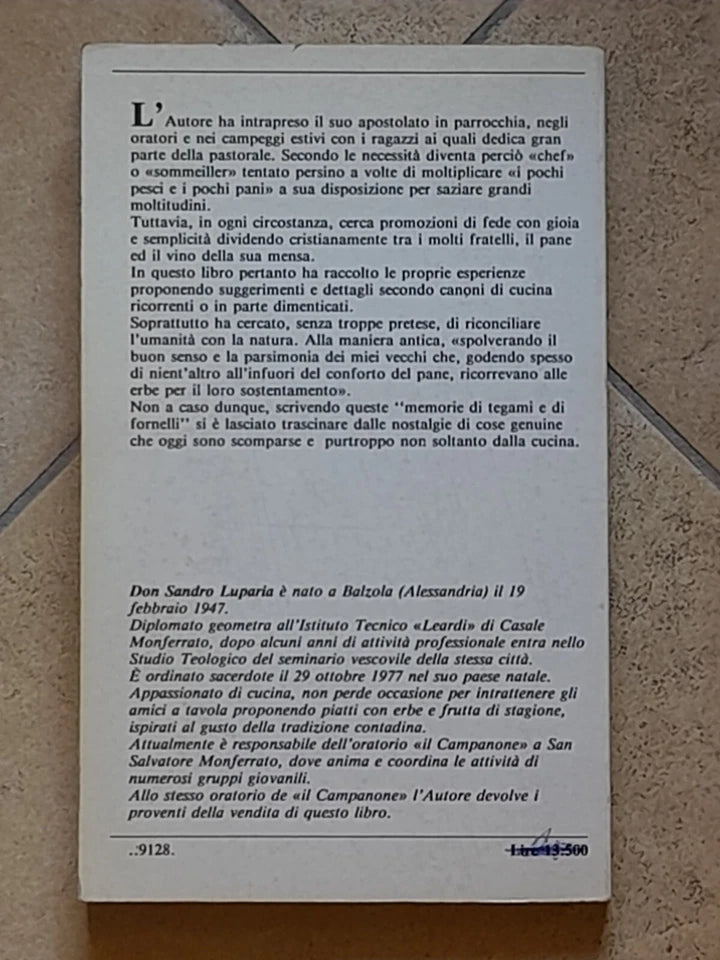 LA CUCINA DEL CAMPANONE. DON SANDRO. PIEMME EDIZIONI. 1° EDIZIONE 1985. PREFAZIONE: EDOARDO  RASPELLI.