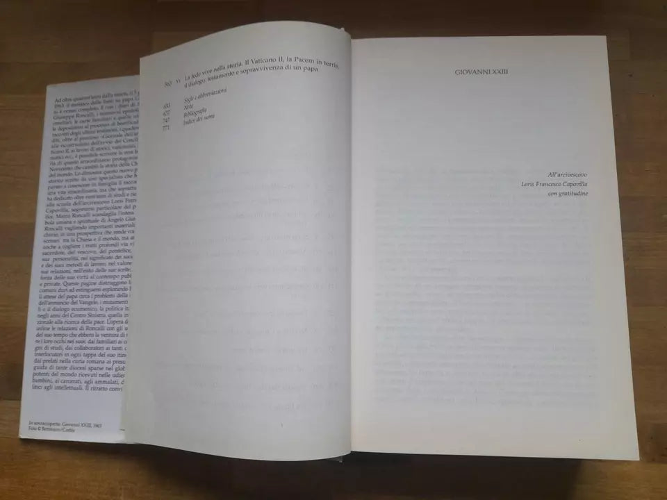 GIOVANNI XXIII. MARCO RONCALLI. COLLANA: LE SCIE. 1° EDIZIONE 2006. MONDADORI EDITORE.