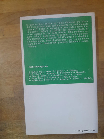 LA LOTTA DELL'INDIA PER L'INDIPENDENZA. ENRICA COLLOTTI PISCHEL. EDITRICE D'ANNA. COLLANA: 30 SECONDO MILLENNIO - PROBLEMI DI STORIA PER LE SCUOLE SUPERIORI. 1° EDIZIONE 1973.