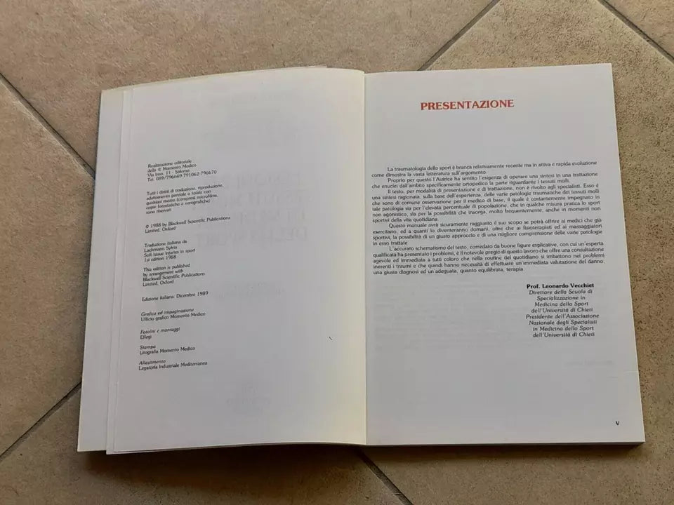LESIONI DEI TESSUTI MOLLI IN MEDICINA DELLO SPORT. SYLVIA LACHMANN. MOMENTO MEDICO EDIZIONI. EDIZIONE ITALIANA 1989.