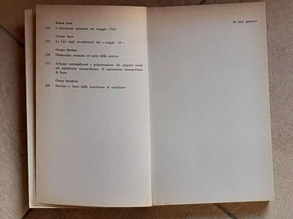 TEORIA E MOVIMENTO NEL PARTITO COMUNISTA FRANCESE 1959-1973. MARCELLO MONTANARI. DE DONATO EDITORE. 1° EDIZIONE 1974. COLLANA: IDEOLOGIA E SOCIETA'.
