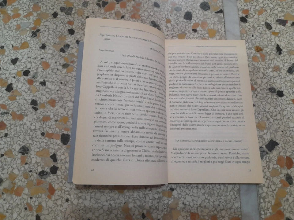 AREOPAGITICA DISCORSO PER LA LIBERTA' DI STAMPA. JOHN MILTON. COLLANA: I CLASSICI DEL PENSIERO LIBERO. EDIZIONE SPECIALE PER IL CORRIERE DELLA SERA, 2010.
