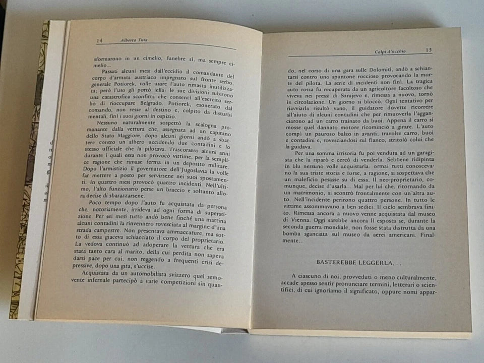 LAMPI DI LUCE E COLPI D'OCCHIO. ALBERTO TURA. PONTE NUOVO EDITRICE BOLOGNA. 1° EDIZIONE 1985.