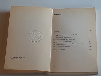 J.J. ROUSSEAU E LA FONDAZIONE DEI VALORI BORGHESI. AUGUSTO ILLUMINATI. IL SAGGIATORE EDITORE. 1° EDIZIONE MARZO 1977. COLLANA: LO SPAZIO POLITICO 1.