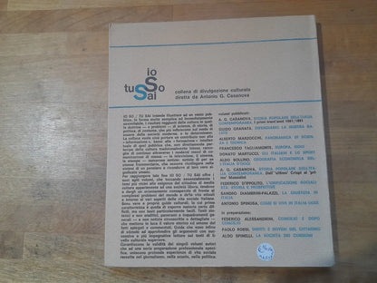 COME SI VIVE IN ITALIA OGGI. ANTONIO SPINOSA. CAPPELLI EDITORE. RISTAMPA 1969. COLLANA: IO SO TU SAI.