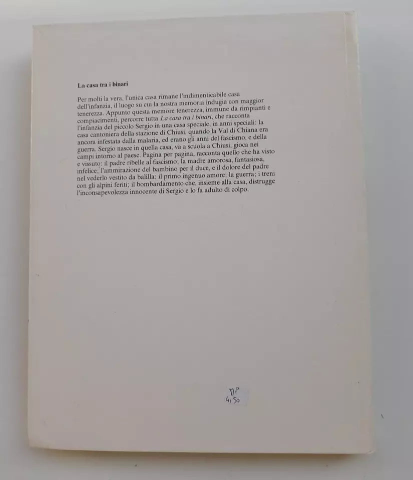 LA CASA TRA I BINARI. SERGIO BITOSSI. VALLARDI-GARZANTI EDITORE. 1° EDIZIONE OTTOBRE 1981. COLLANA: STORIE RACCONTI AVVENTURE.