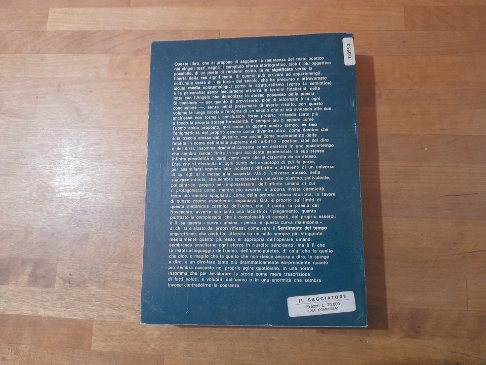 POESIA ITALIANA DEL NOVECENTO. TOMO II. PIERO BIGONGIARI. IL SAGGIATORE EDITORE, 1980. COLLANA: LA CULTURA - SAGGI DI ARTE E DI LETTERATURA 52.