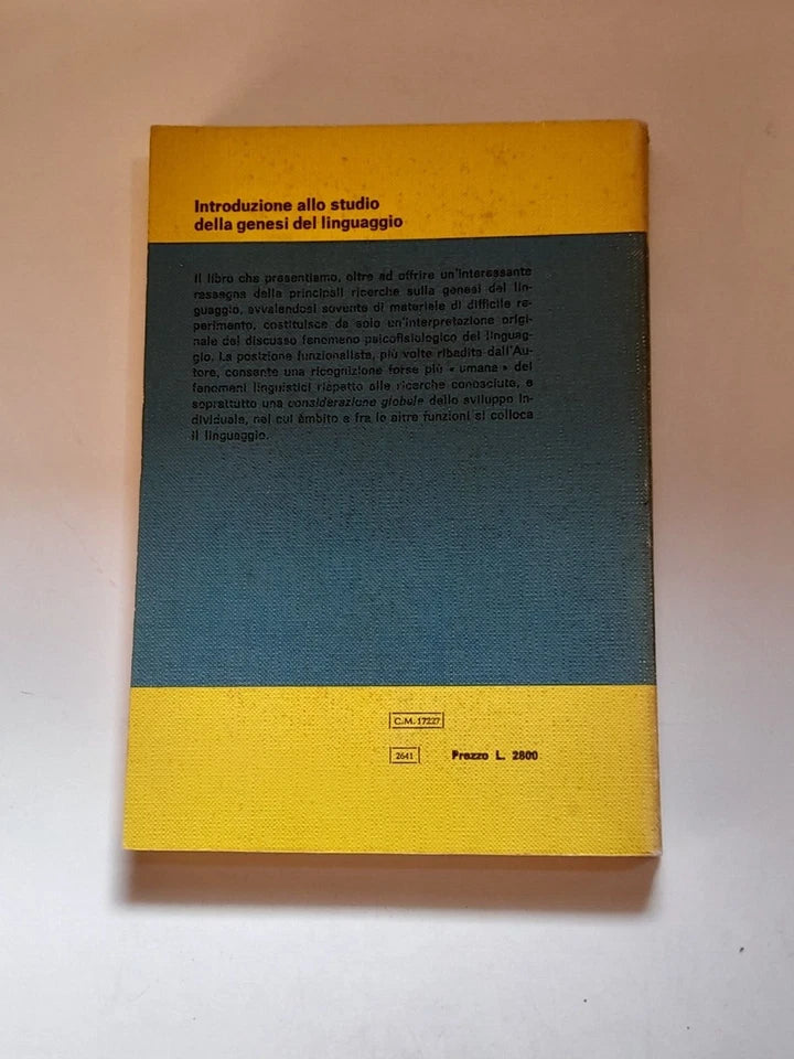 INTRODUZIONE ALLO STUDIO DELLA GENESI DEL LINGUAGGIO. MARC RICHELLE. GIUNTI BARBERA EDITORE. 1° EDIZIONE 1973. COLLANA: COLLEZIONE PSICOLOGICA.