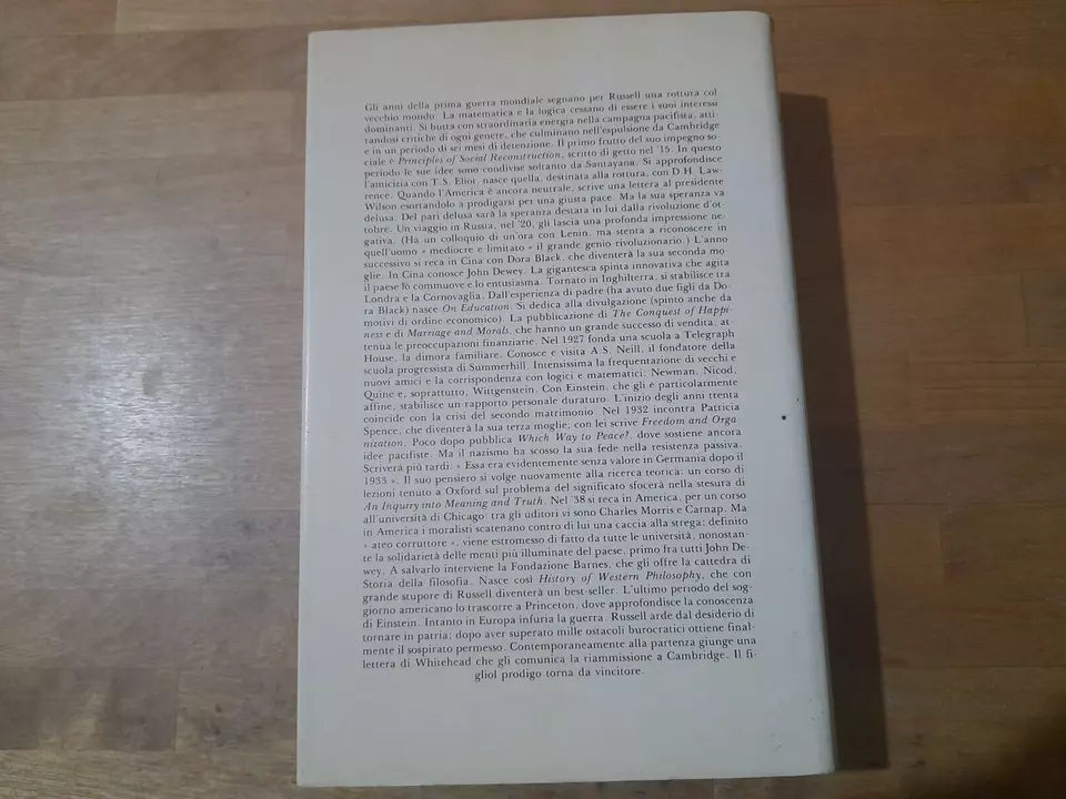 L'AUTOBIOGRAFIA DI BERTRAND RUSSEL VOLUME II: 1914-1944. LONGANESI & C EDITORI. COLLANA: "I MARMI" 55. 1° EDIZIONE 1969.